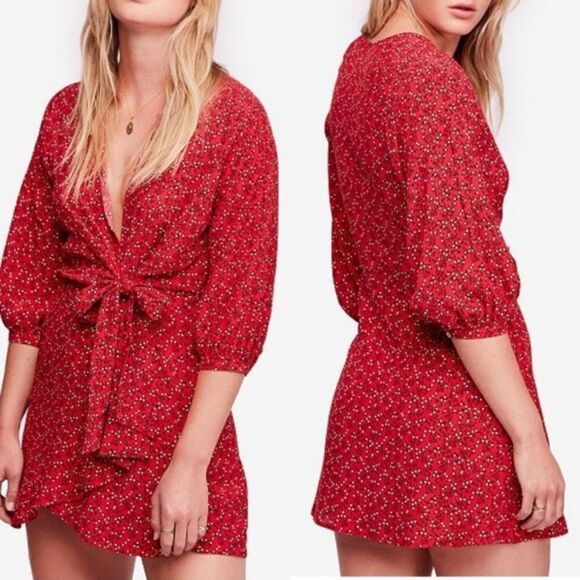 Free People Clara Floral Tunic/Dress sz Small - Picture 1 of 8